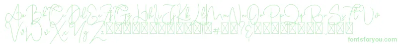 Шрифт Cothelina – зелёные шрифты на белом фоне