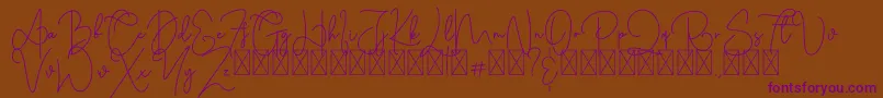 Cothelina Font – Purple Fonts on Brown Background