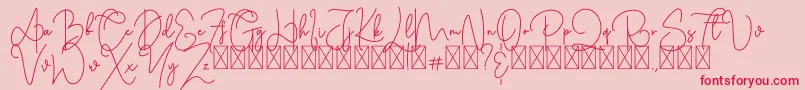 Cothelina Font – Red Fonts on Pink Background
