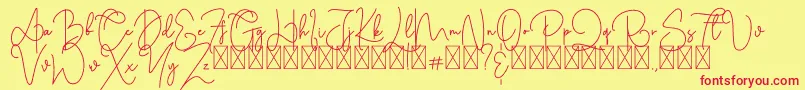 Cothelina Font – Red Fonts on Yellow Background