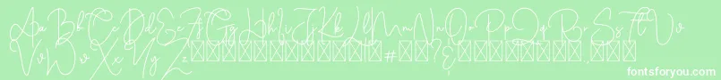 Cothelina Font – White Fonts on Green Background