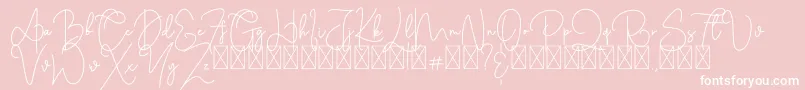 Cothelina Font – White Fonts on Pink Background