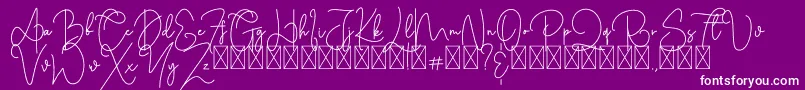 Шрифт Cothelina – белые шрифты на фиолетовом фоне