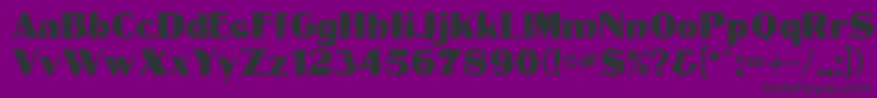 CotrellCFExtraBold Regular Font – Black Fonts on Purple Background