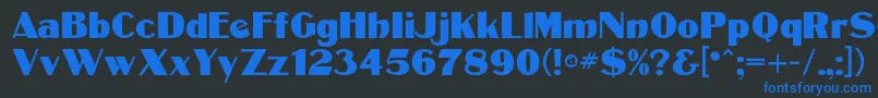 CotrellCFExtraBold Regular Font – Blue Fonts on Black Background