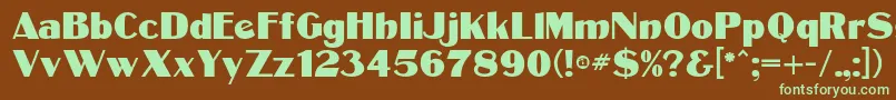 CotrellCFExtraBold Regular Font – Green Fonts on Brown Background