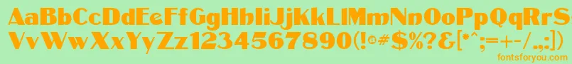 CotrellCFExtraBold Regular Font – Orange Fonts on Green Background