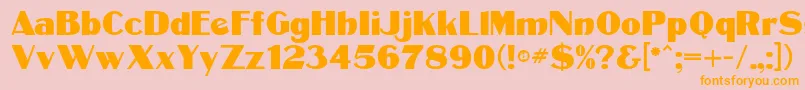 CotrellCFExtraBold Regular Font – Orange Fonts on Pink Background