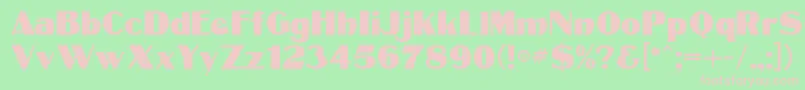 CotrellCFExtraBold Regular Font – Pink Fonts on Green Background