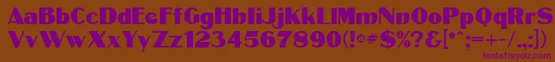 CotrellCFExtraBold Regular Font – Purple Fonts on Brown Background