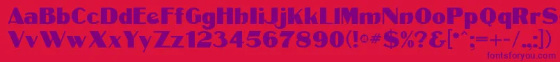 CotrellCFExtraBold Regular Font – Purple Fonts on Red Background