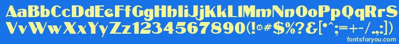 CotrellCFExtraBold Regular Font – Yellow Fonts on Blue Background