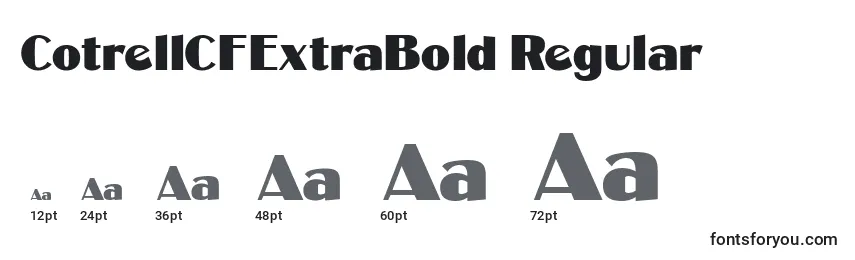Größen der Schriftart CotrellCFExtraBold Regular