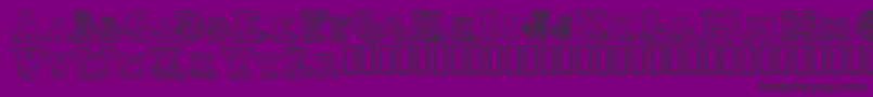 Шрифт COUNB    – чёрные шрифты на фиолетовом фоне