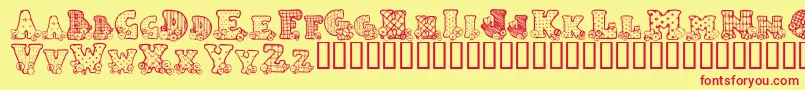 COUNB    Font – Red Fonts on Yellow Background