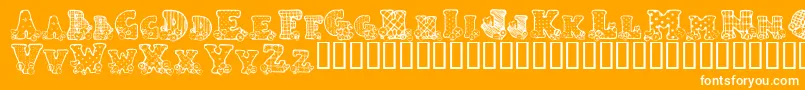 COUNB   -Schriftart – Weiße Schriften auf orangefarbenem Hintergrund