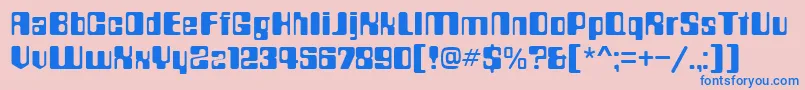 Countdown Font – Blue Fonts on Pink Background