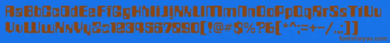 Countdown Font – Brown Fonts on Blue Background