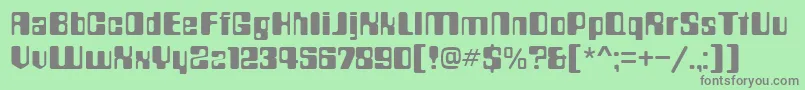 Countdown Font – Gray Fonts on Green Background