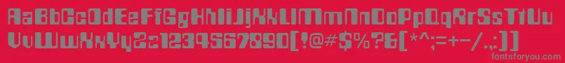 Countdown Font – Gray Fonts on Red Background