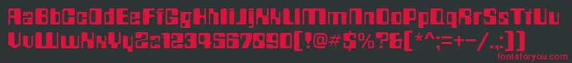 Countdown Font – Red Fonts on Black Background