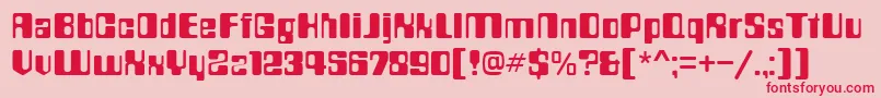 Countdown Font – Red Fonts on Pink Background