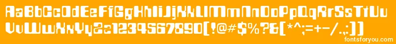 Countdown Font – White Fonts on Orange Background