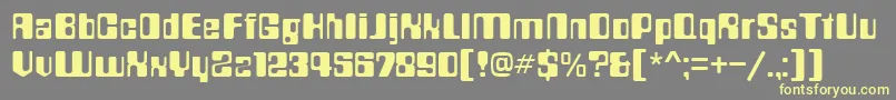 Countdown Font – Yellow Fonts on Gray Background