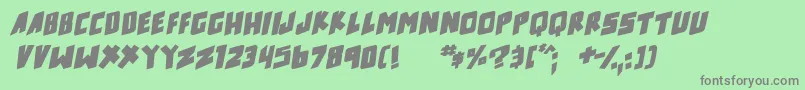 counter hit Bold Italic Font – Gray Fonts on Green Background