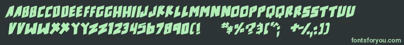 counter hit Bold Italic-Schriftart – Grüne Schriften auf schwarzem Hintergrund