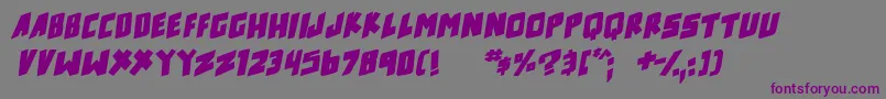 counter hit Bold Italic Font – Purple Fonts on Gray Background