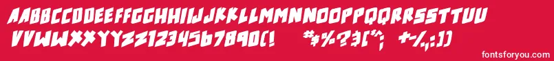 counter hit Bold Italic Font – White Fonts on Red Background