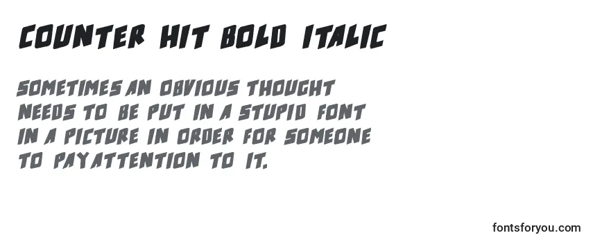 Counter hit Bold Italic-fontti