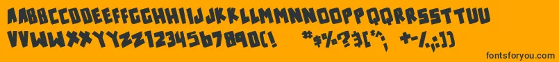 counter hit Bold-Schriftart – Schwarze Schriften auf orangefarbenem Hintergrund