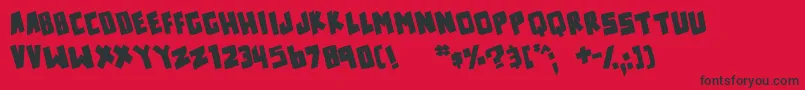counter hit Bold-Schriftart – Schwarze Schriften auf rotem Hintergrund