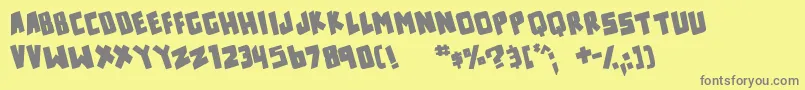 counter hit Bold-Schriftart – Graue Schriften auf gelbem Hintergrund
