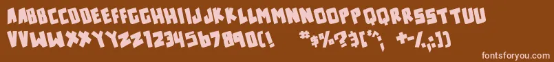 counter hit Bold Font – Pink Fonts on Brown Background