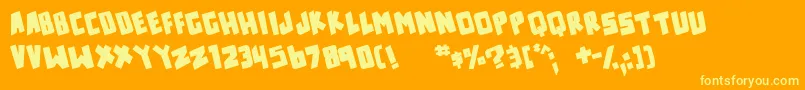 counter hit Bold-Schriftart – Gelbe Schriften auf orangefarbenem Hintergrund
