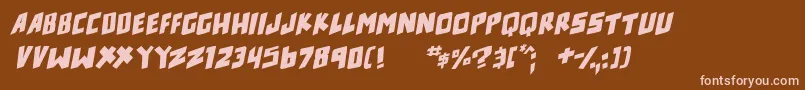 counter hit Italic Font – Pink Fonts on Brown Background