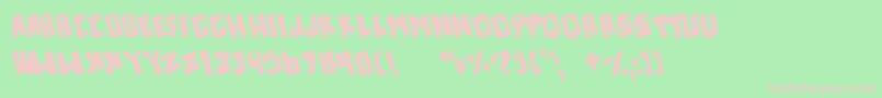counter hit Font – Pink Fonts on Green Background