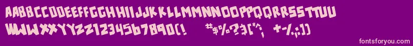 counter hit Font – Pink Fonts on Purple Background