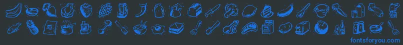 counterscraps Font – Blue Fonts on Black Background