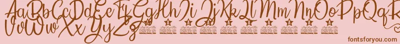 Countryside Personal Use Font – Brown Fonts on Pink Background