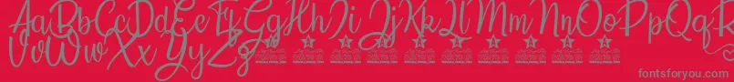 Countryside Personal Use Font – Gray Fonts on Red Background