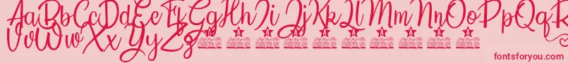 Countryside Personal Use Font – Red Fonts on Pink Background