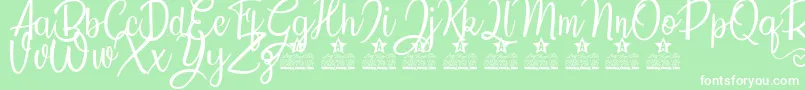 Countryside Personal Use Font – White Fonts on Green Background