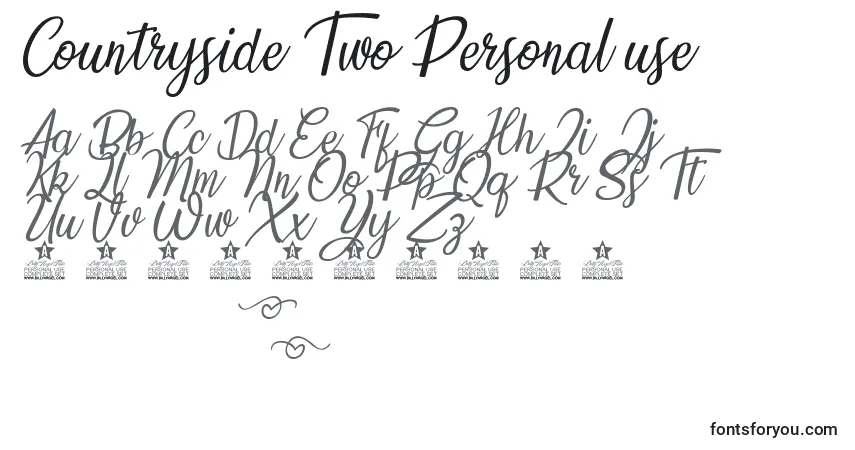 Countryside Two Personal use Font – alphabet, numbers, special characters