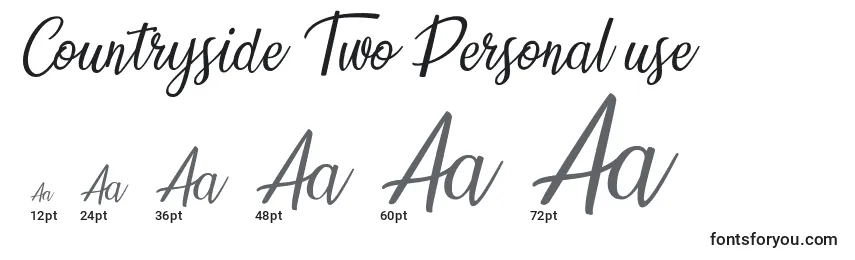 Countryside Two Personal use Font Sizes