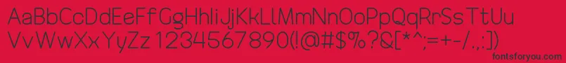 DrakoheartRevofitOriginal Font – Black Fonts on Red Background