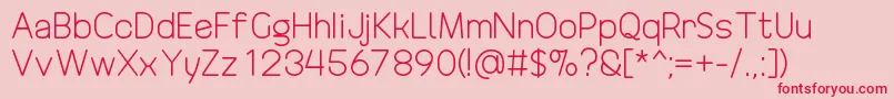 DrakoheartRevofitOriginal Font – Red Fonts on Pink Background